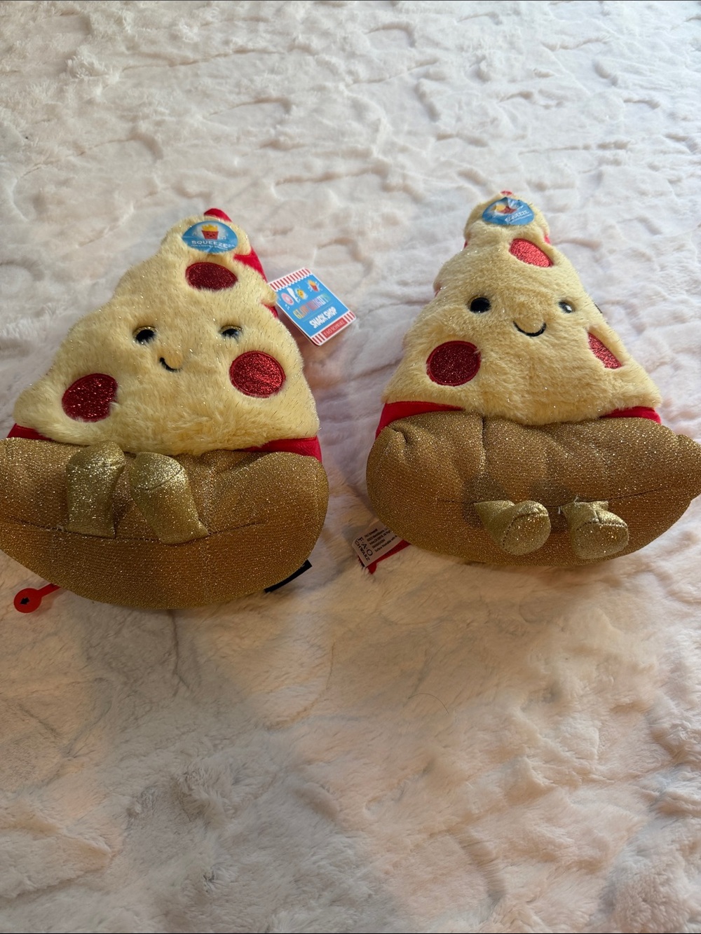 Bundle of 2 FAO SCHWARZ LIGHT UP PIZZA PLUSH.